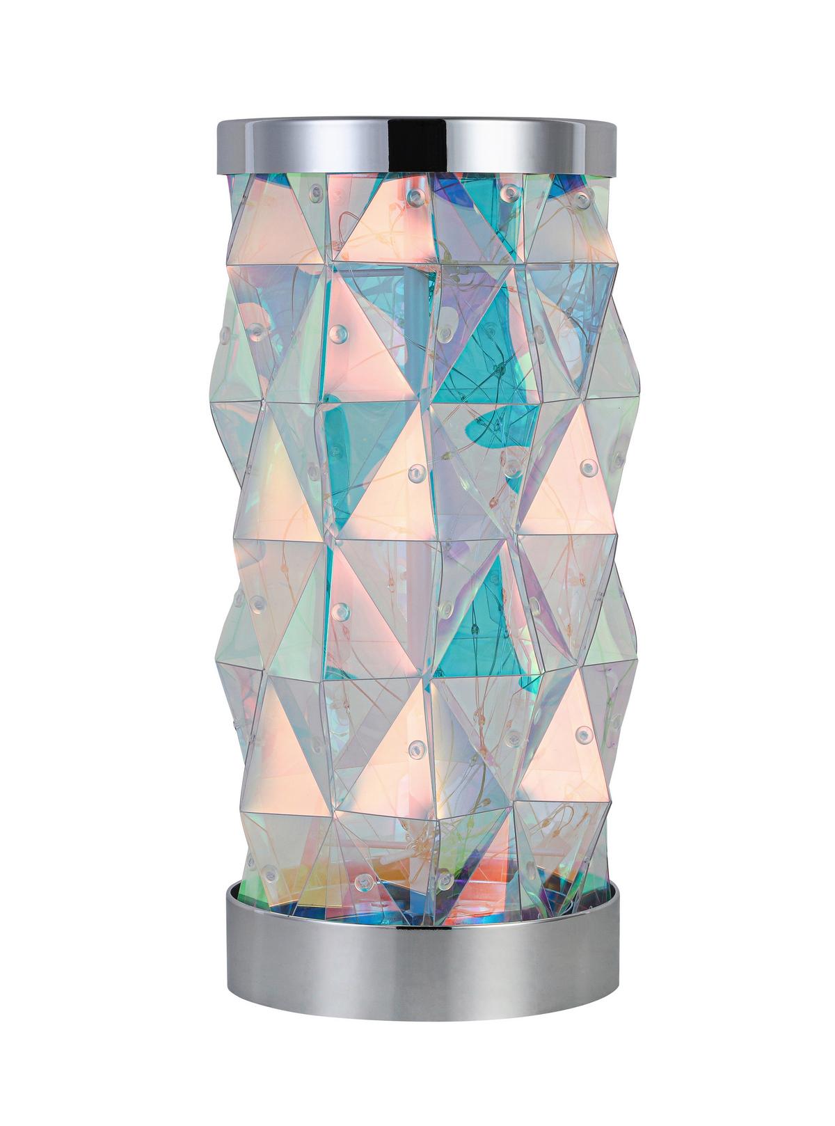 Tischleuchte Camille - Chromfarben/Transparent, Basics, Kunststoff (17/33cm) - Luca Bessoni