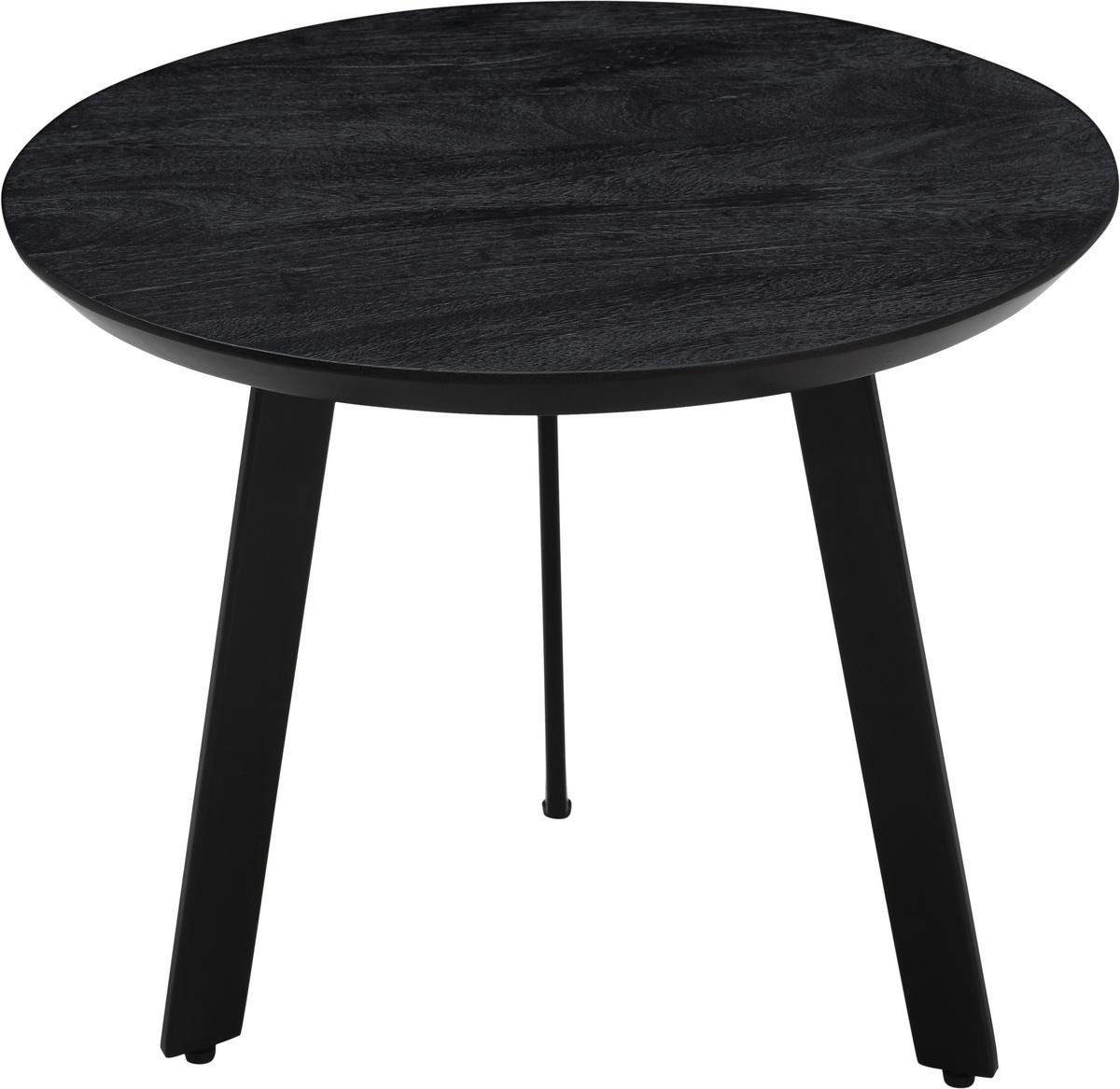 Konferenční stolek SEGOVIA 50 - černá, Moderní, kov/dřevo (50/50/45cm) - Mömax