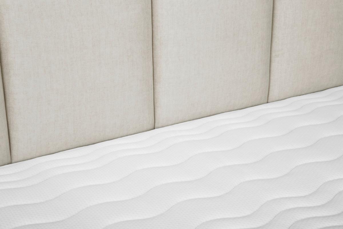 Boxspringbett mit Topper 160x200 cm Graz, Creme - Creme/Alufarben, MODERN, Textil (160/200cm) - MID.YOU