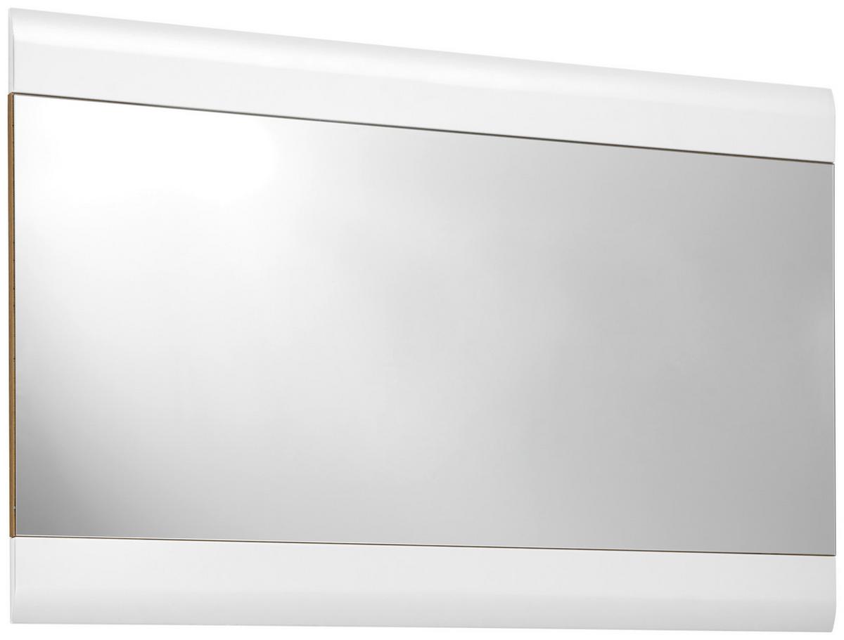 Garderobenspiegel Auris BxH: 120x78 cm Teilverrahmt Weiß - Weiß, MODERN (120/78/2cm) - Luca Bessoni