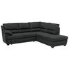 Ecksofa mit Schlaffunktion Nebolo Anthrazit S. 246x225cm - Anthrazit/Schwarz, Design, Textil (246/225cm) - Livetastic