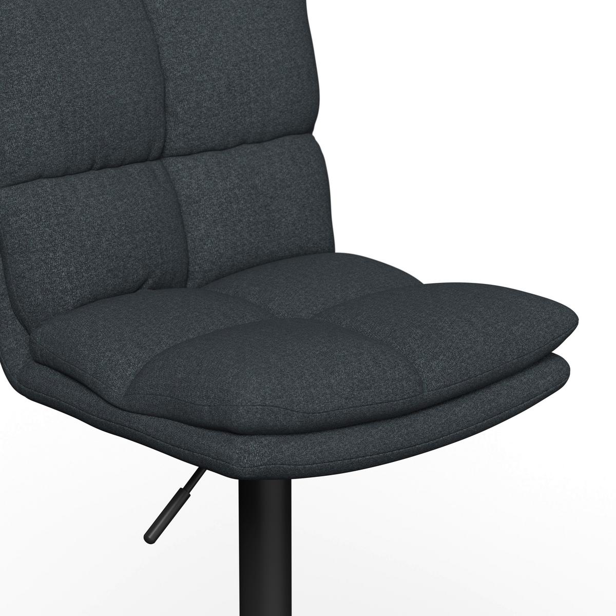 Barová stolička Caja, čierna - čierna, Modern, kov/drevo (47/87-107/49cm) - Bessagi Home