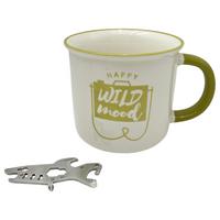 Kaffeebecher Toni- Paz- - Waldgrün, Basics, Keramik/Metall (9.5/8.5cm) - James Wood