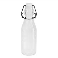 UNIVERSALFLASCHE Thea 250 ml - Klar/Schwarz Hochglanz, KONVENTIONELL, Glas/Kunststoff (5,5/19cm) - Luca Bessoni