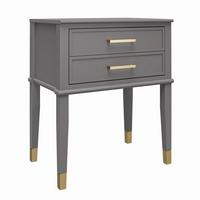 Beistelltisch Westerleigh Graphitfarben B: 60 cm - Graphitfarben/Grau, Design, Holzwerkstoff (60/40/72cm) - MID.YOU
