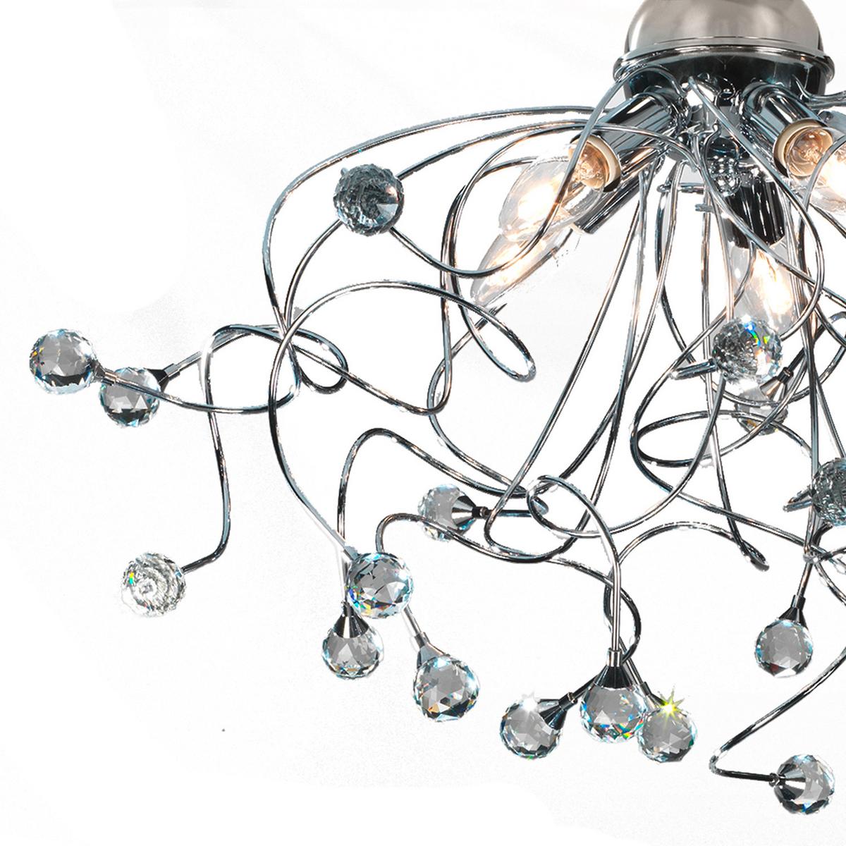 Deckenleuchte 4726/Pl5 - Chromfarben, KONVENTIONELL, Glas/Metall (60/42cm)