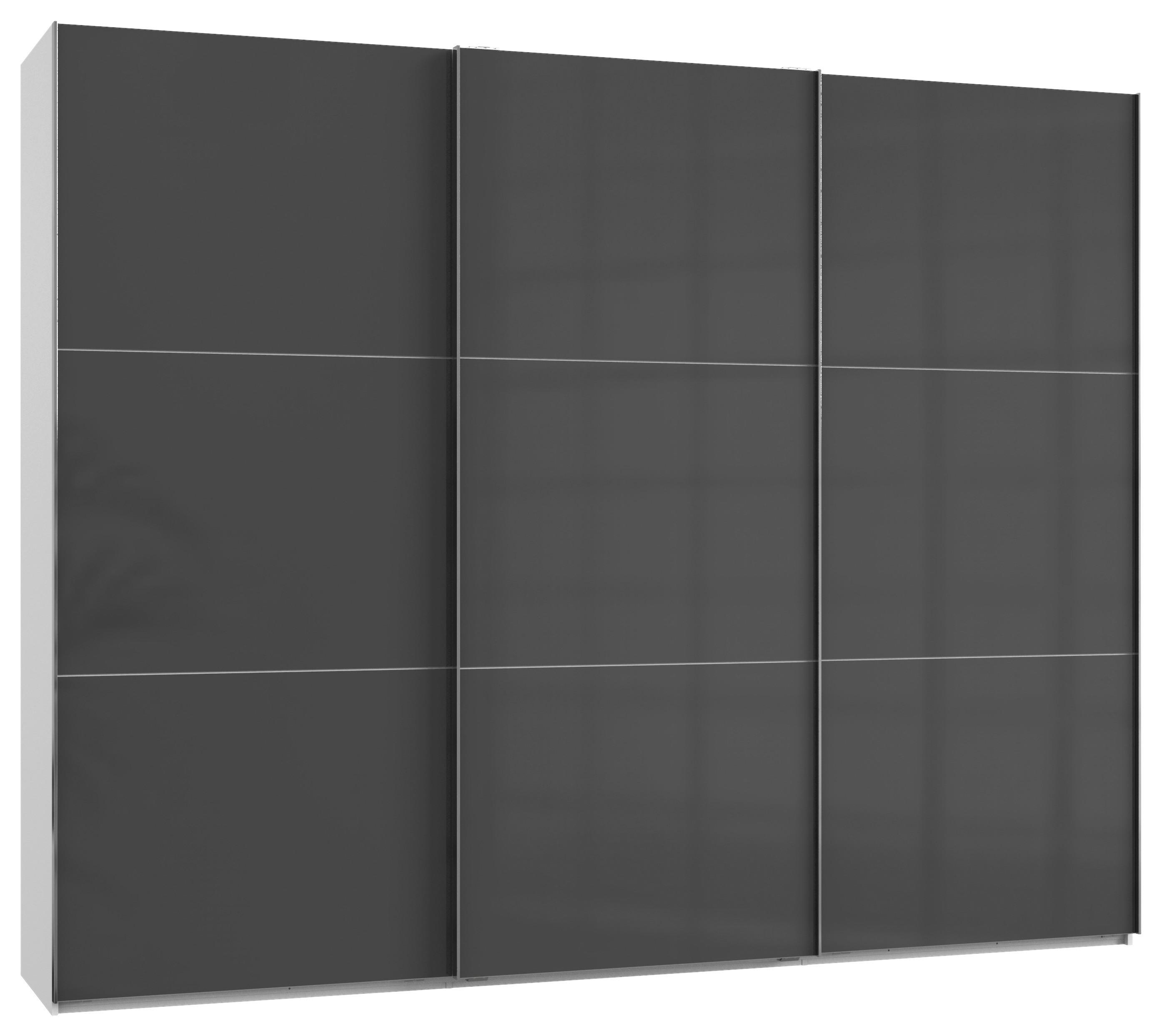 Schwebetürenschrank B: 300 Cm Level 36c Grau/weiß - Weiß/Grau, MODERN, Holzwerkstoff (300/236/65cm) - MID.YOU