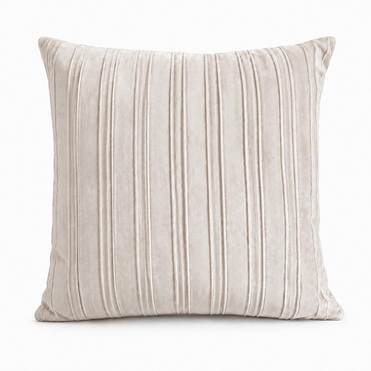 DEKORAČNÝ VANKÚŠ VELVET - piesková, Modern, textil (45/45cm)