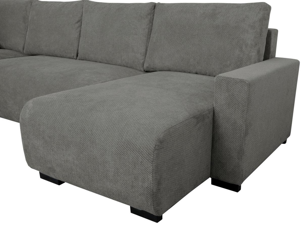 Wohnlandschaft Veronice Graphitfarben B: 313 cm - Blau/Schwarz, Trend, Textil (171/313/141cm)