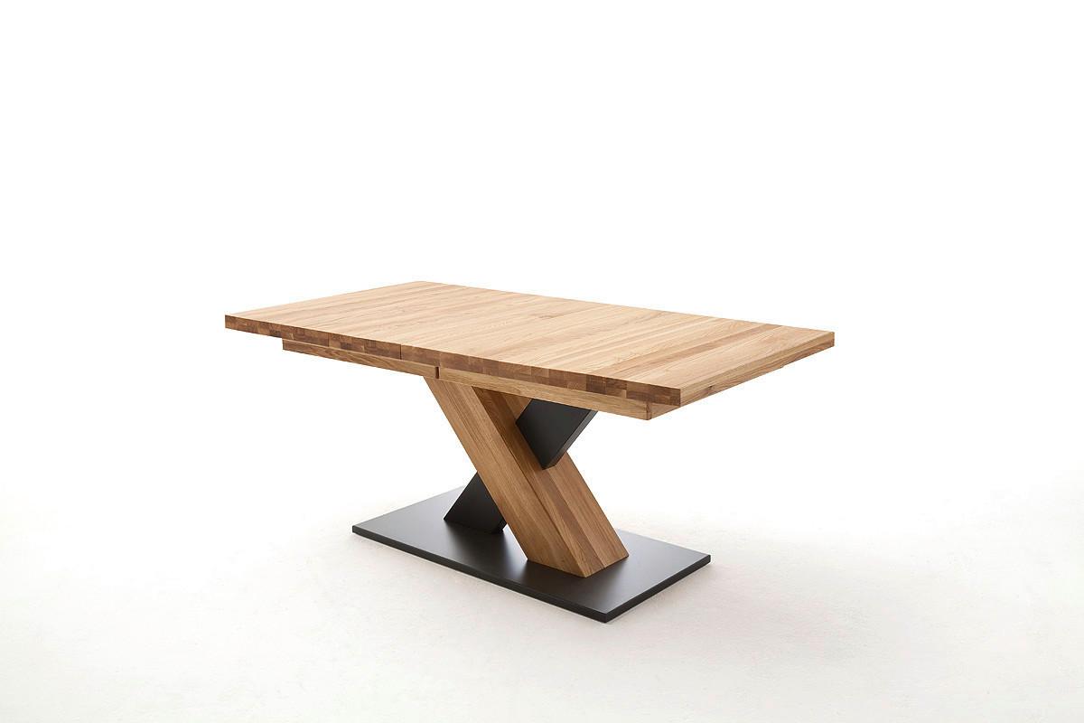 Ausziehtisch Mendoza 140 Az 140-220x78x90cm Wildeiche - Wildeiche/Schwarz, Trend, Holz/Holzwerkstoff (140-220/78/90cm)