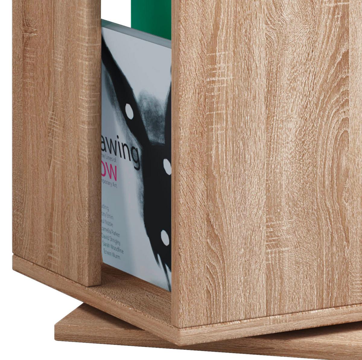 Standregal Drehbar Stifta L B: 34 Cm Sonoma Eiche Dekor - Sonoma Eiche, Basics, Holzwerkstoff (34/74/34cm) - MID.YOU