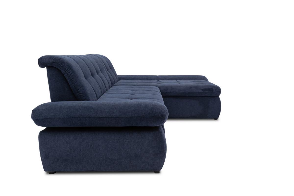 Ecksofa mit Armteilverstellung Moric Dunkelblau Mikrofaser - Chromfarben/Dunkelblau, KONVENTIONELL, Textil (300/172cm) - MID.YOU