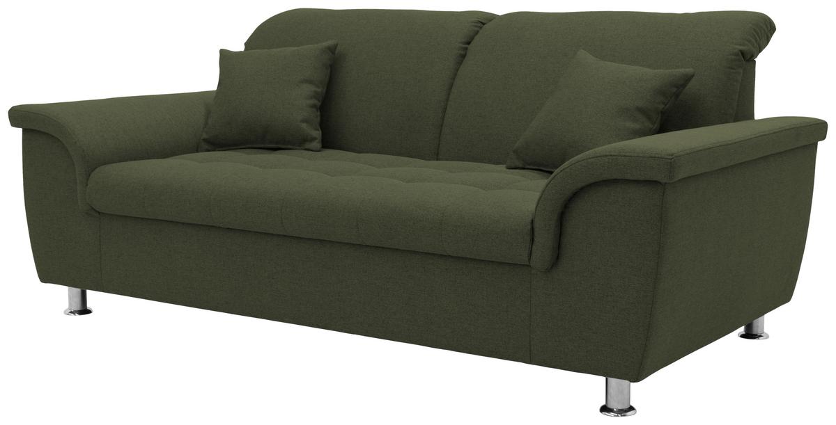 2-sitzer-sofa Kopfteil Verstellbar Franzi Grün - Chromfarben/Grün, KONVENTIONELL, Textil (190/81/105cm) - MID.YOU