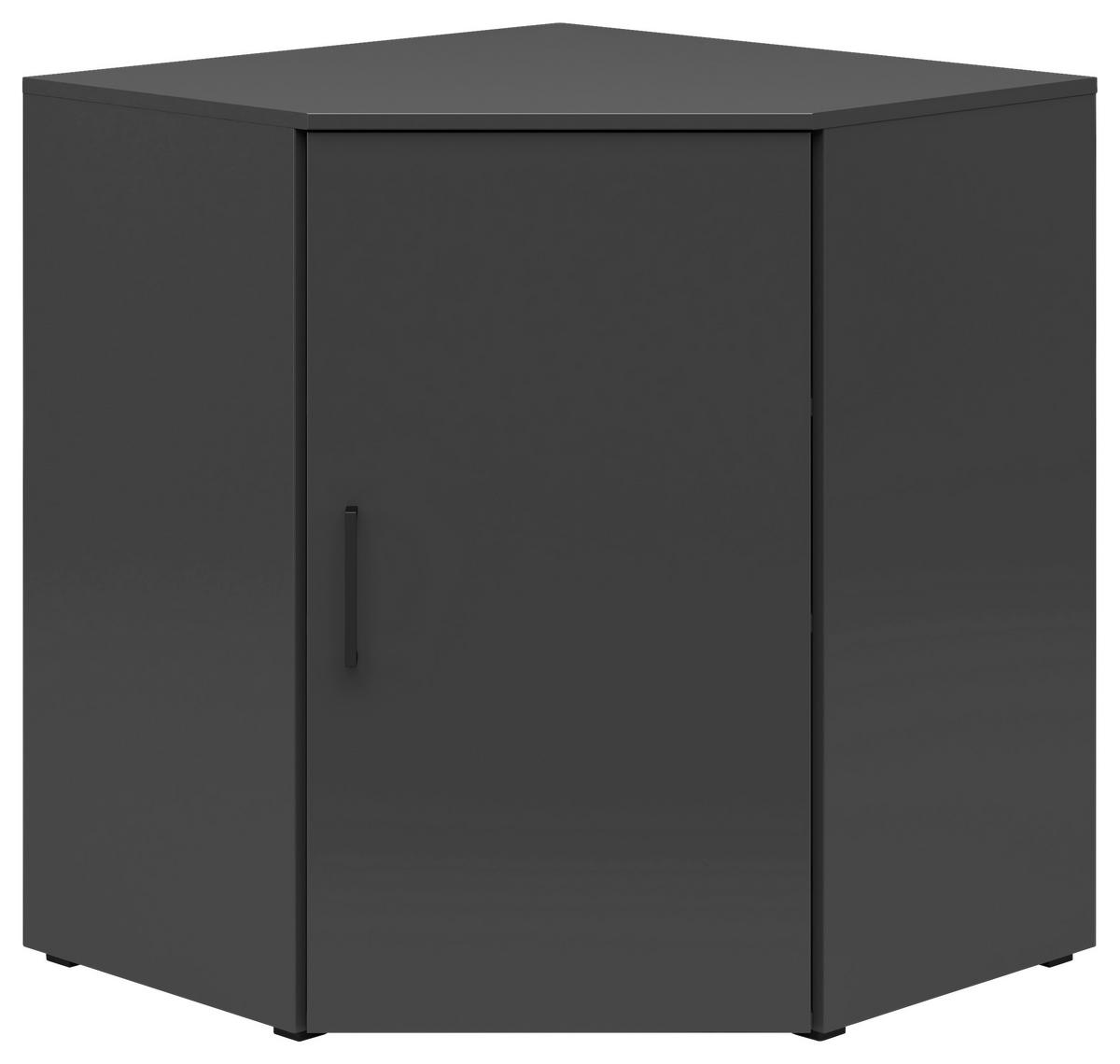 Rohová komoda MULTISTAURAUM š: 101 cm - čierna/grafitová, Modern, kompozitné drevo/plast (71,5/71,5cm)