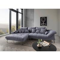 Ecksofa Garda, Blau S: 192x310 cm - Blau/Schwarz, KONVENTIONELL, Textil (192/310cm) - Livetastic
