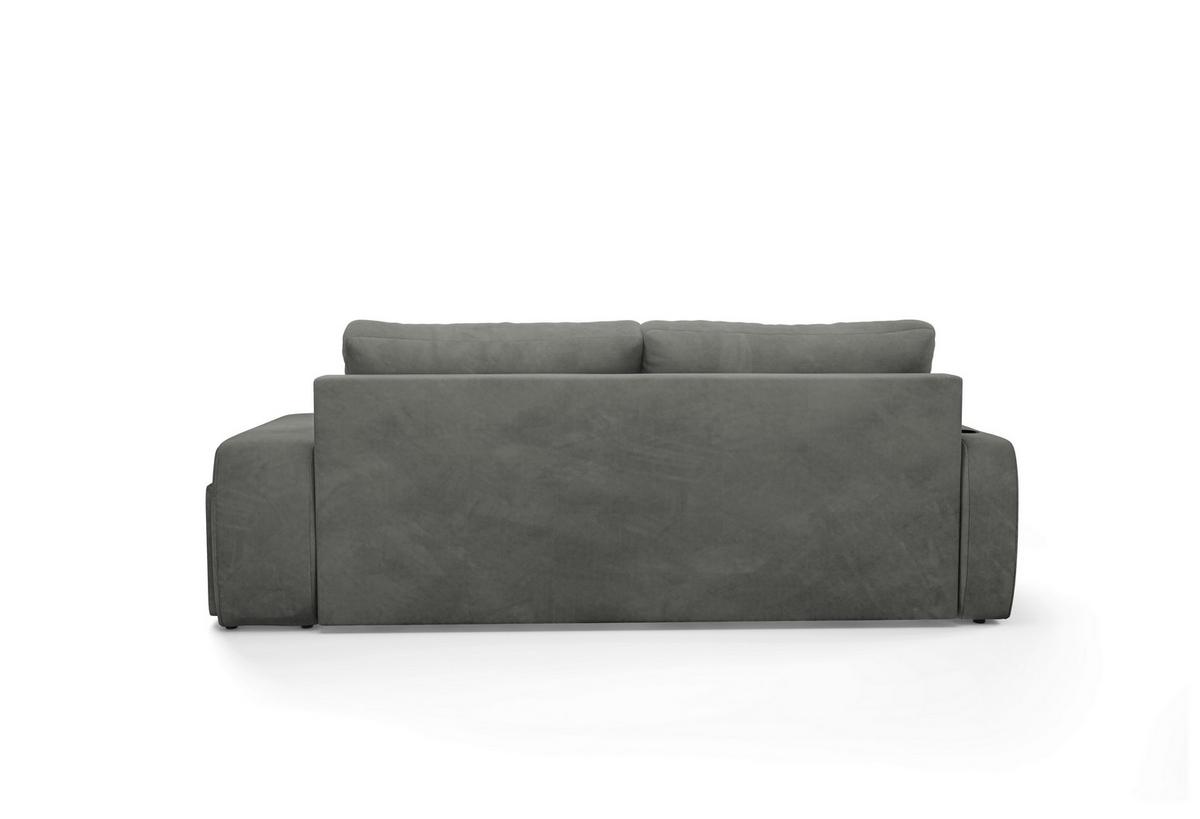 Schlafsofa Ines Grau B: 258cm - Schwarz/Grau, Design, Textil (258/98/95cm) - Livetastic