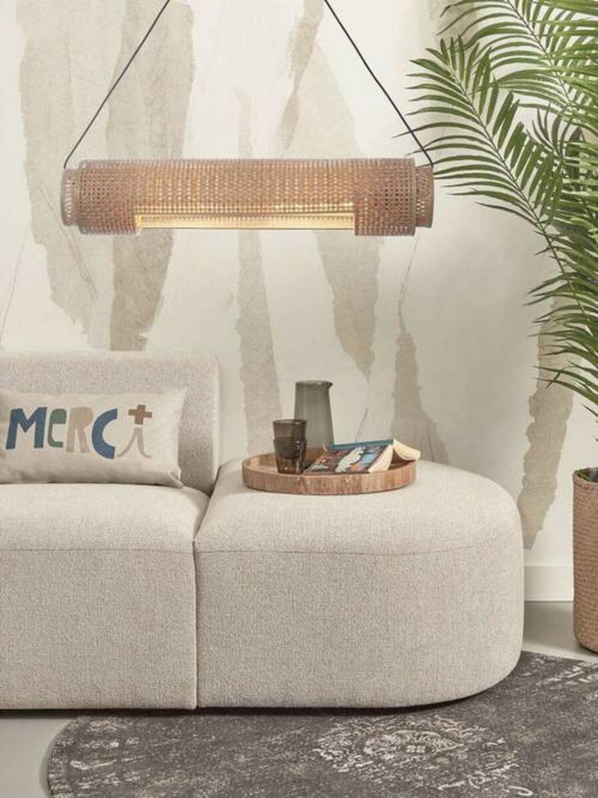 Hängeleuchte Bhutan/H85/N - Naturfarben, Trend, Holz (15/15/85cm) - Good & Mojo