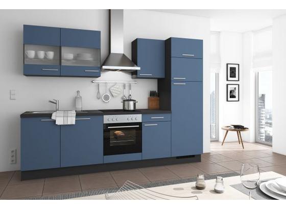 Küchenblock Turin 280cm Rauchblau - Blau, LIFESTYLE, Holzwerkstoff (280cm) - Qcina Küchenblock Turin 280cm Rauchblau - Blau, LIFESTYLE, Holzwerkstoff (280cm) - Qcina