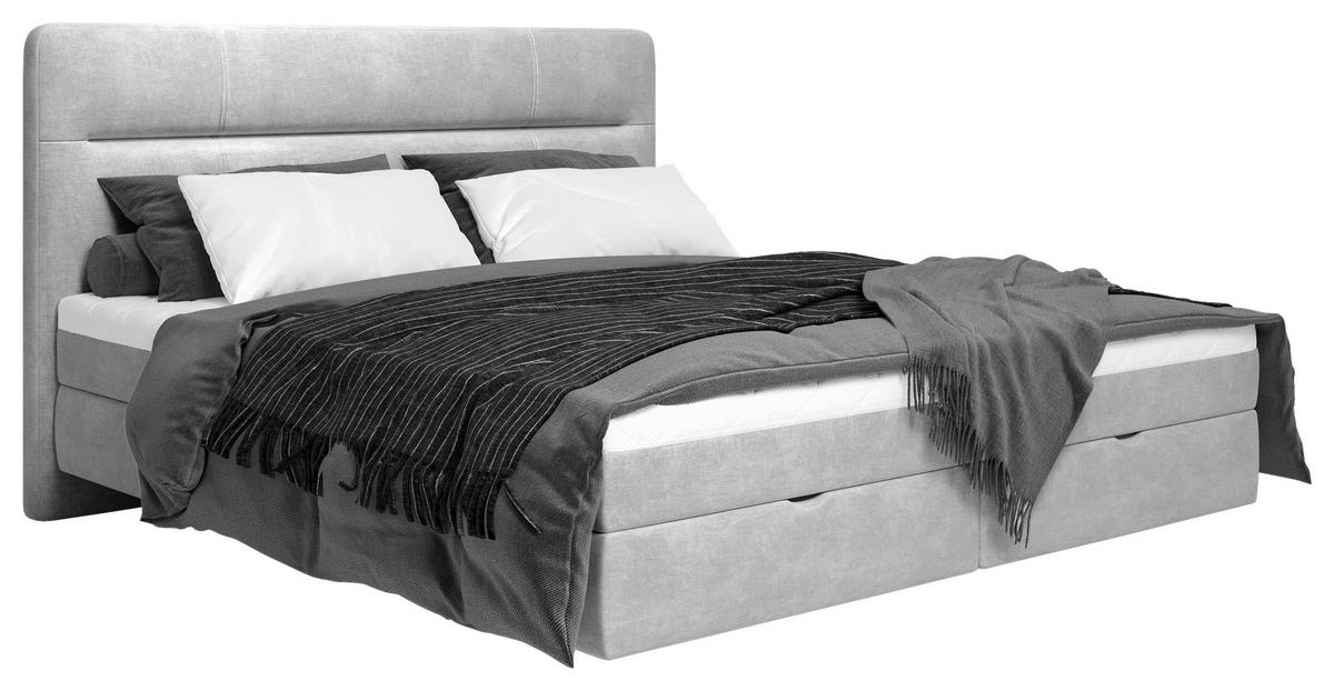 Boxbett Adriano 180x200 cm Hellgrau - Hellgrau, MODERN, Holz/Holzwerkstoff (180/200cm) - MID.YOU