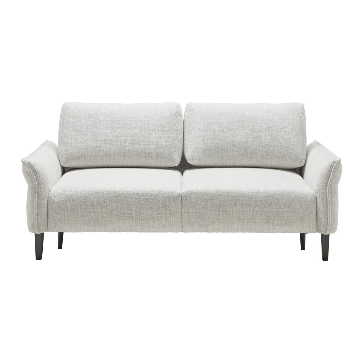 Třímístná pohovka CUSTOM, krémová - černá/krémová, Moderní, dřevo/textil (183/85/92cm) - Mömax