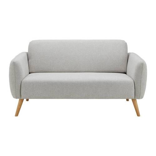 Pohovka PIA světle šedá - světle šedá/přírodní barvy, Moderní, dřevo/textil (146/76/75cm) - Bessagi Home