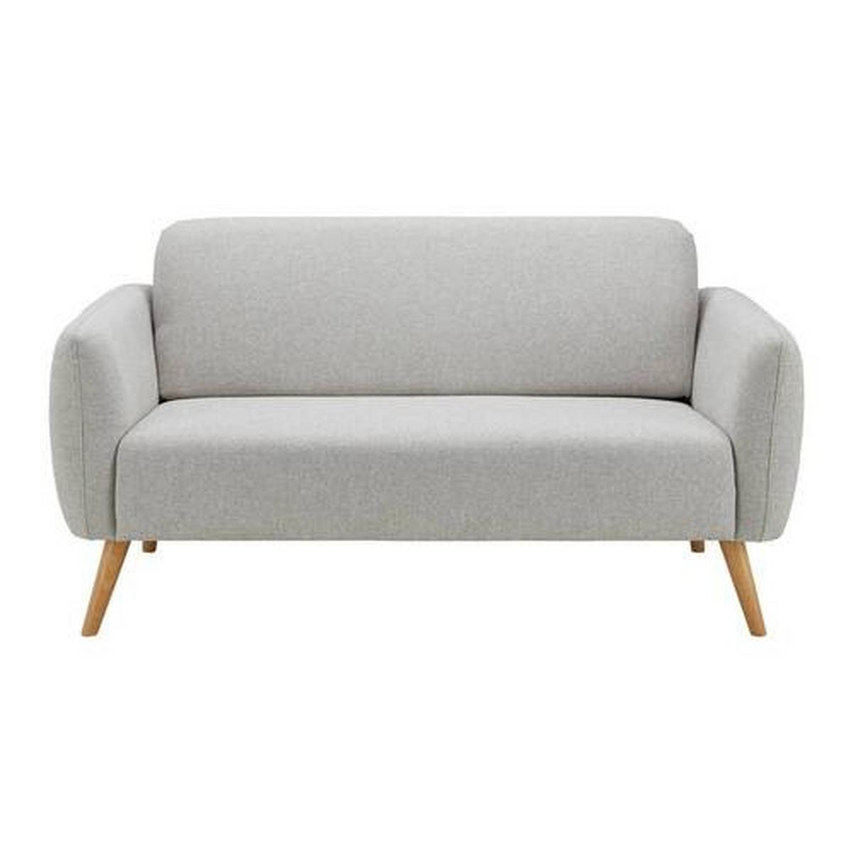 Pohovka PIA světle šedá - světle šedá/přírodní barvy, Moderní, dřevo/textil (146/76/75cm) - Bessagi Home