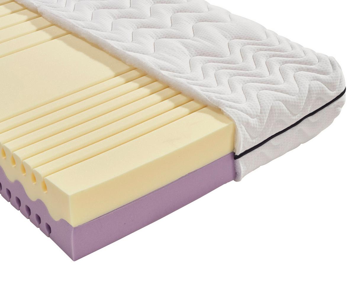 Kaltschaummatratze Two In One 90x200 cm H2/H3 H: 20 cm - Weiß, MODERN, Textil (90/200cm) - Livetastic