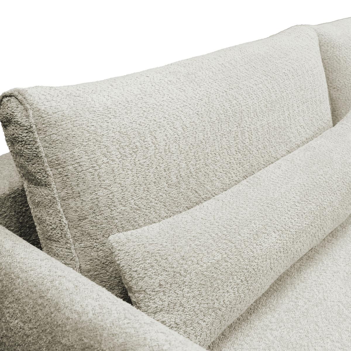 Ecksofa Abriamo Creme 204x273 cm - Creme/Schwarz, Design, Textil (204/273cm) - MID.YOU