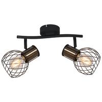 Strahler 54013-2 Argusto - Goldfarben/Schwarz, Trend, Metall (29,6/23/18,5cm) - Globo