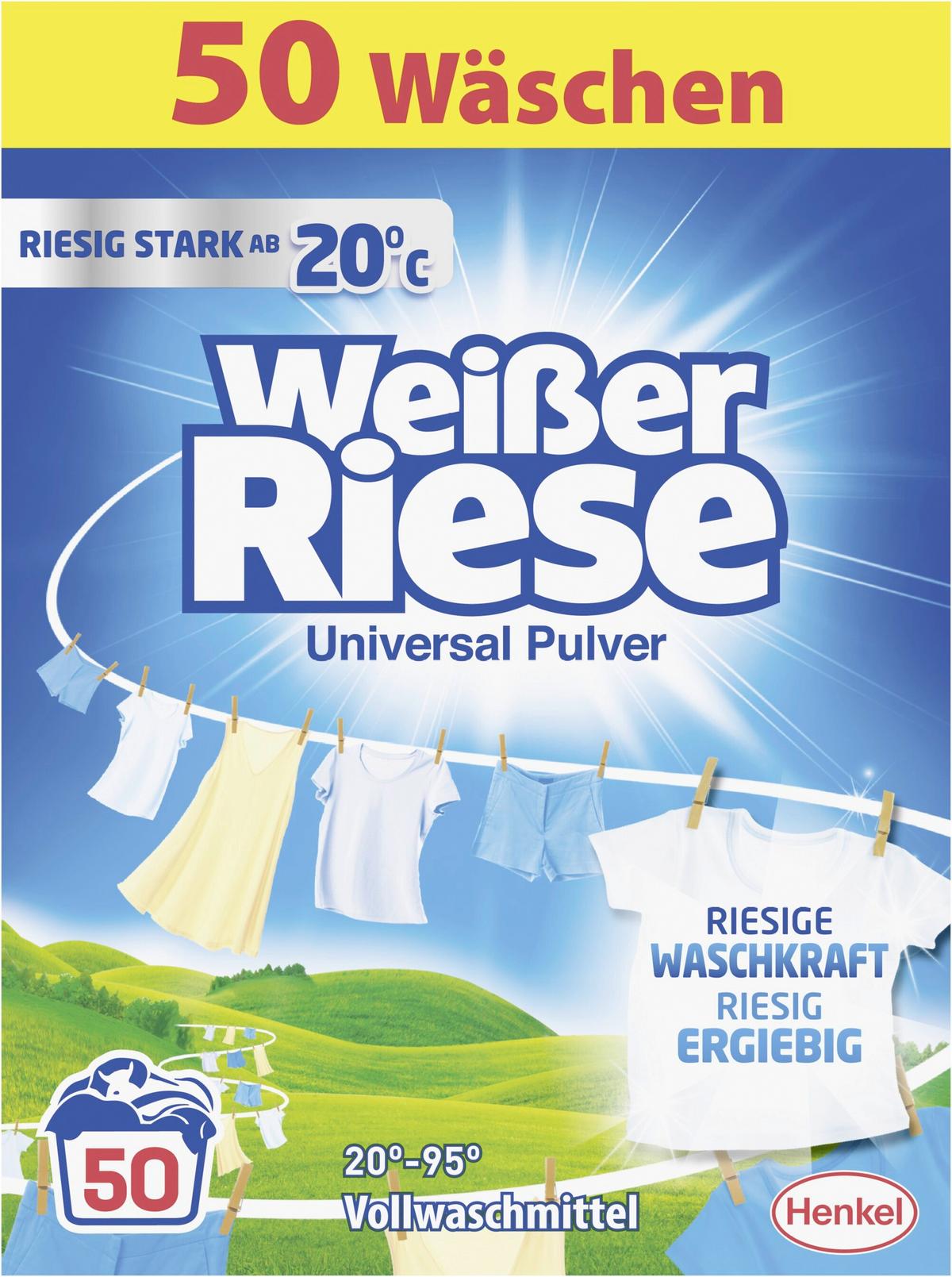 Waschmittel Weißer Riese Universal - Basics, Papier (19,4/26/9,4cm)