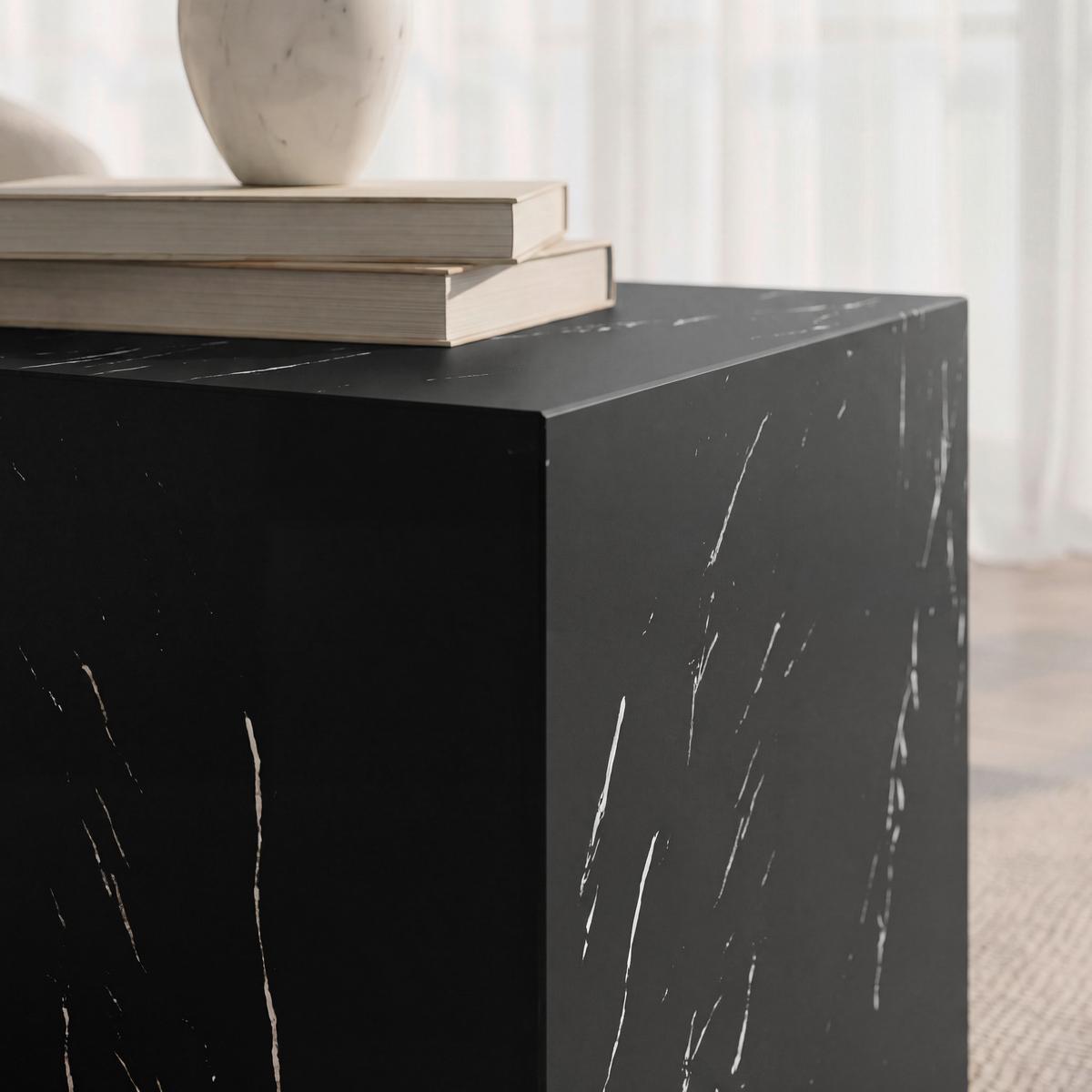 KONFERENČNÍ STOLEK EZRA - černá, Moderní, kompozitní dřevo (40/45,5/40cm) - Bessagi Home