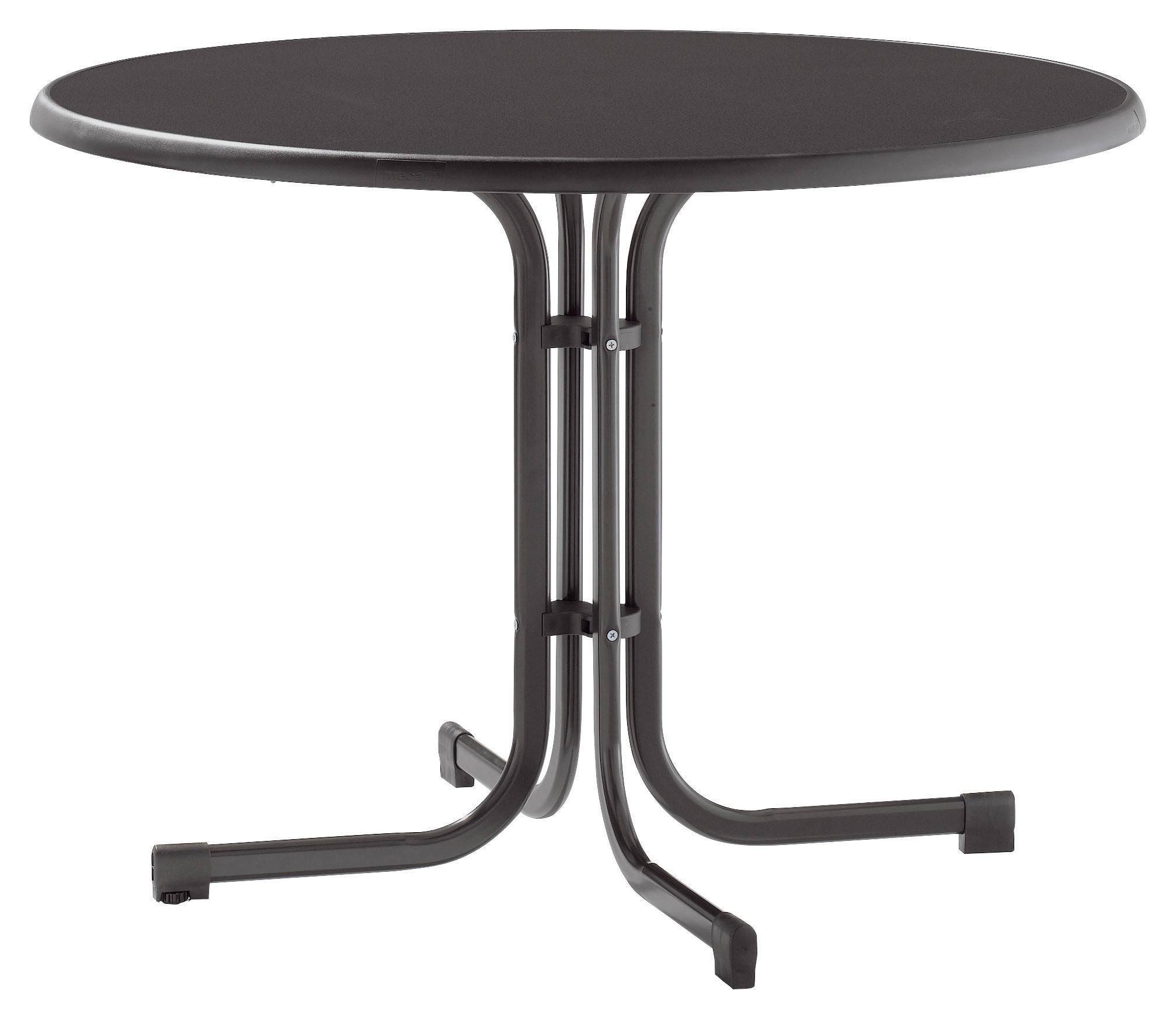 Gartentisch Klappbar Stahl L: 100cm - Grau, MODERN, Holzwerkstoff/Metall (100/72cm) - Sieger