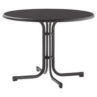 Gartentisch Klappbar Stahl L: 100cm - Grau, MODERN, Holzwerkstoff/Metall (100/72cm) - Sieger