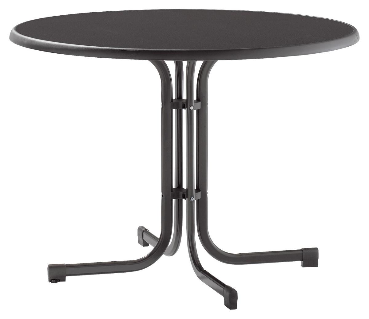 Gartentisch Klappbar Stahl L: 100cm - Grau, MODERN, Holzwerkstoff/Metall (100/72cm) - Sieger