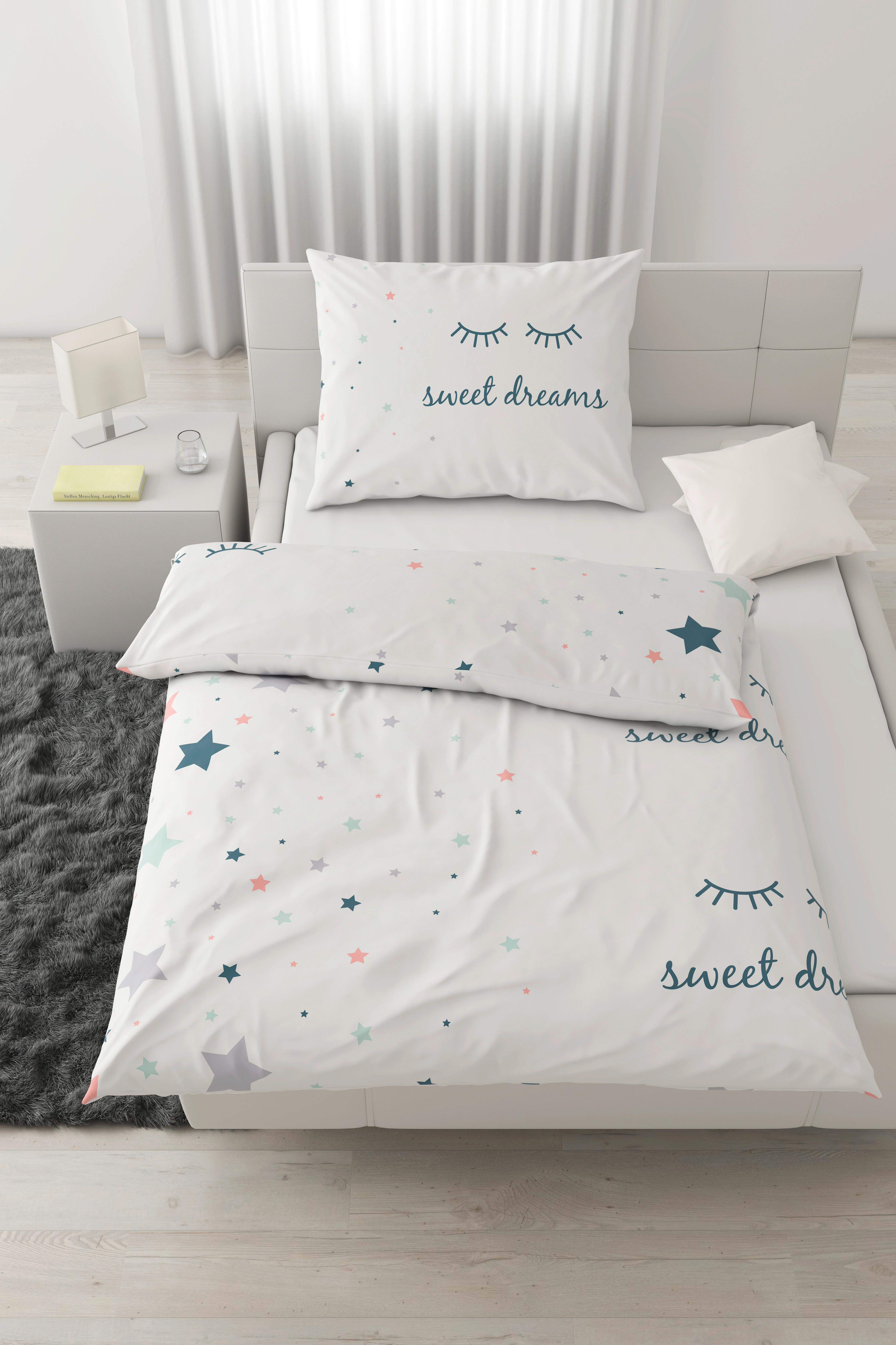Posteľná Bielizeň Sweet Dreams, 140/200cm - modrá/biela, Konvenčný, textil (140/200cm) - Modern Living
