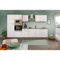 Küchenzeile mit Geräten B: 330 cm Eichefarben/Weiß - Eichefarben/Weiß, MODERN, Holzwerkstoff (330cm) - Respekta