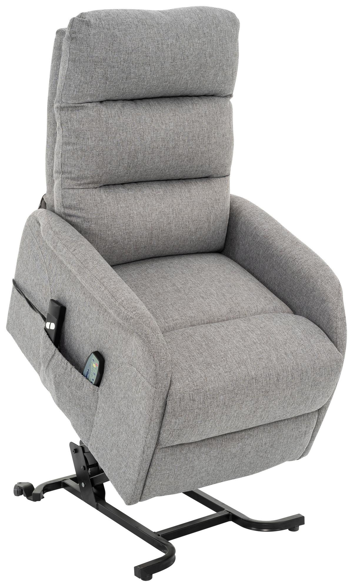 Relaxsessel Luxo - Schwarz/Grau, Design, Textil/Metall (68/100/94cm) - Livetastic