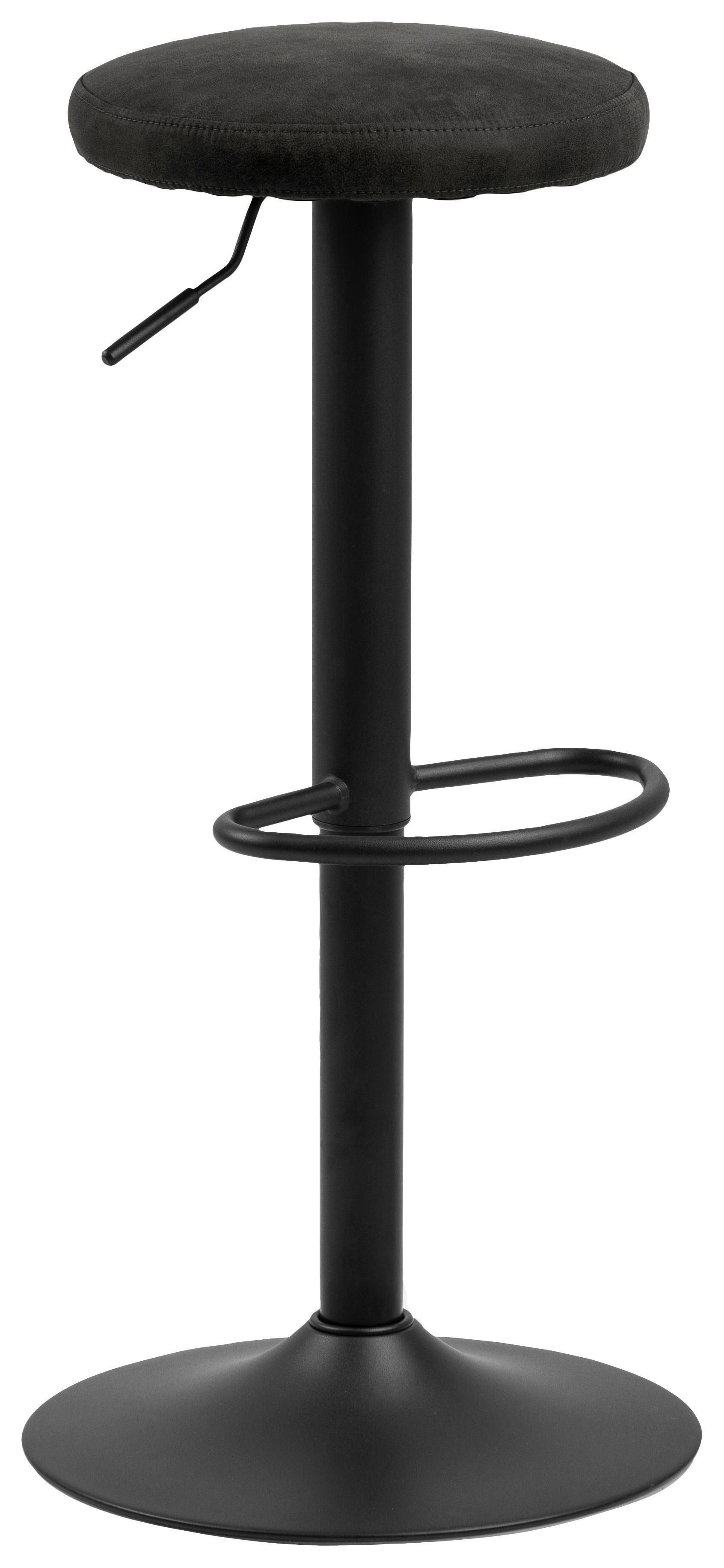 BAROVÁ ŽIDLE FINCH ANTRACIT - černá/antracitová, Design, kov/textil (40/62-82/40cm) - Carryhome