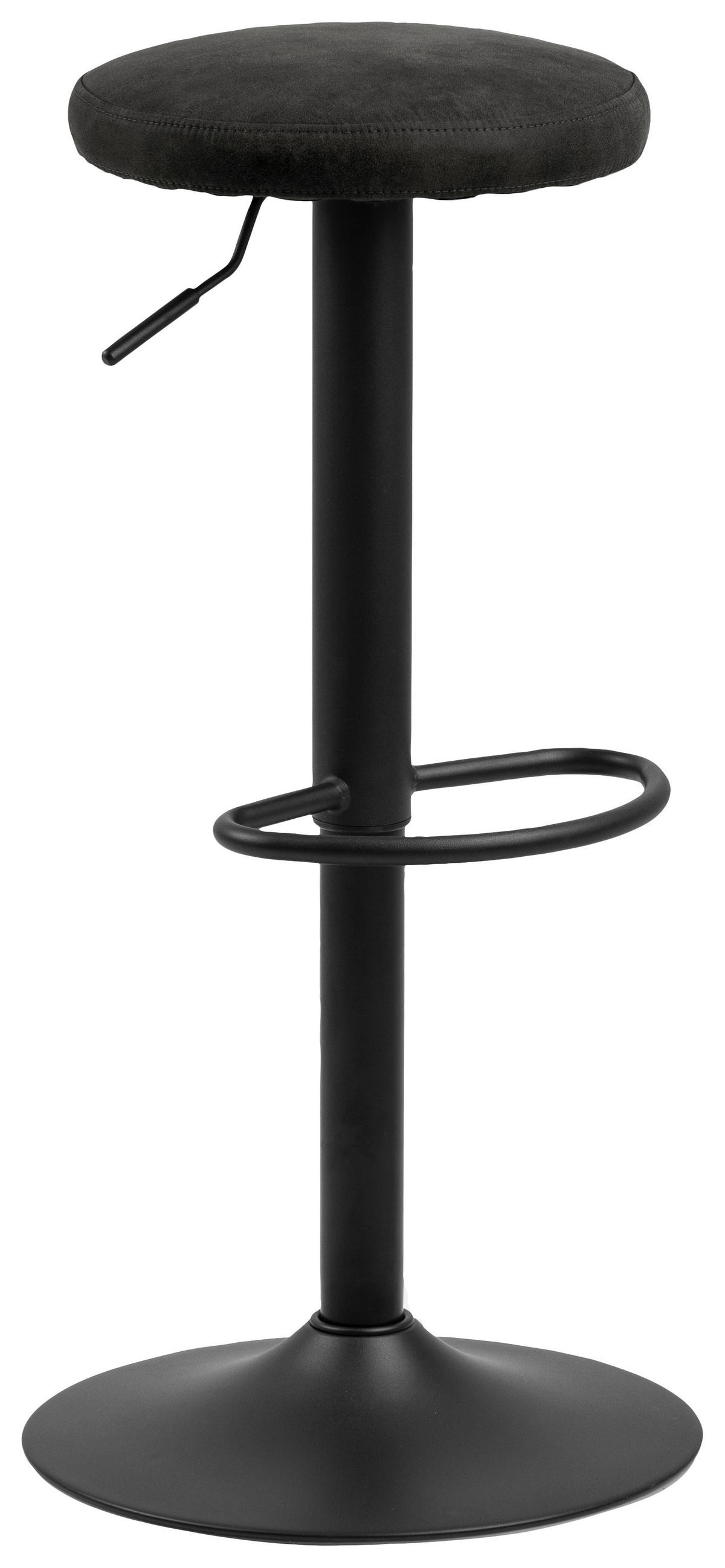 BAROVÁ ŽIDLE FINCH ANTRACIT - černá/antracitová, Design, kov/textil (40/62-82/40cm) - Carryhome