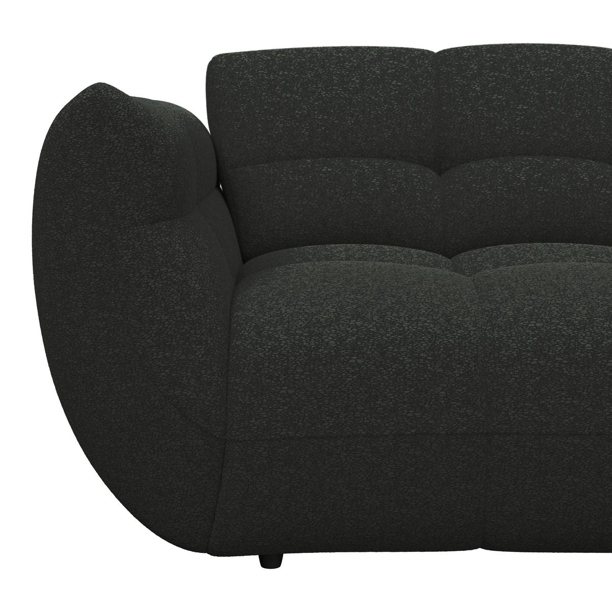 Rohová sedačka PANDA, pravá, tmavozelená ženilka - čierna/tmavozelená, Trend, textil/plast (280/178cm) - Premium Living