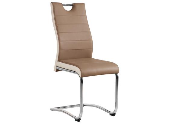 Schwingstuhl Twizy - Chromfarben/Schlammfarben, KONVENTIONELL, Textil/Metall (43/98/58cm) Schwingstuhl Twizy - Chromfarben/Schlammfarben, KONVENTIONELL, Textil/Metall (43/98/58cm)