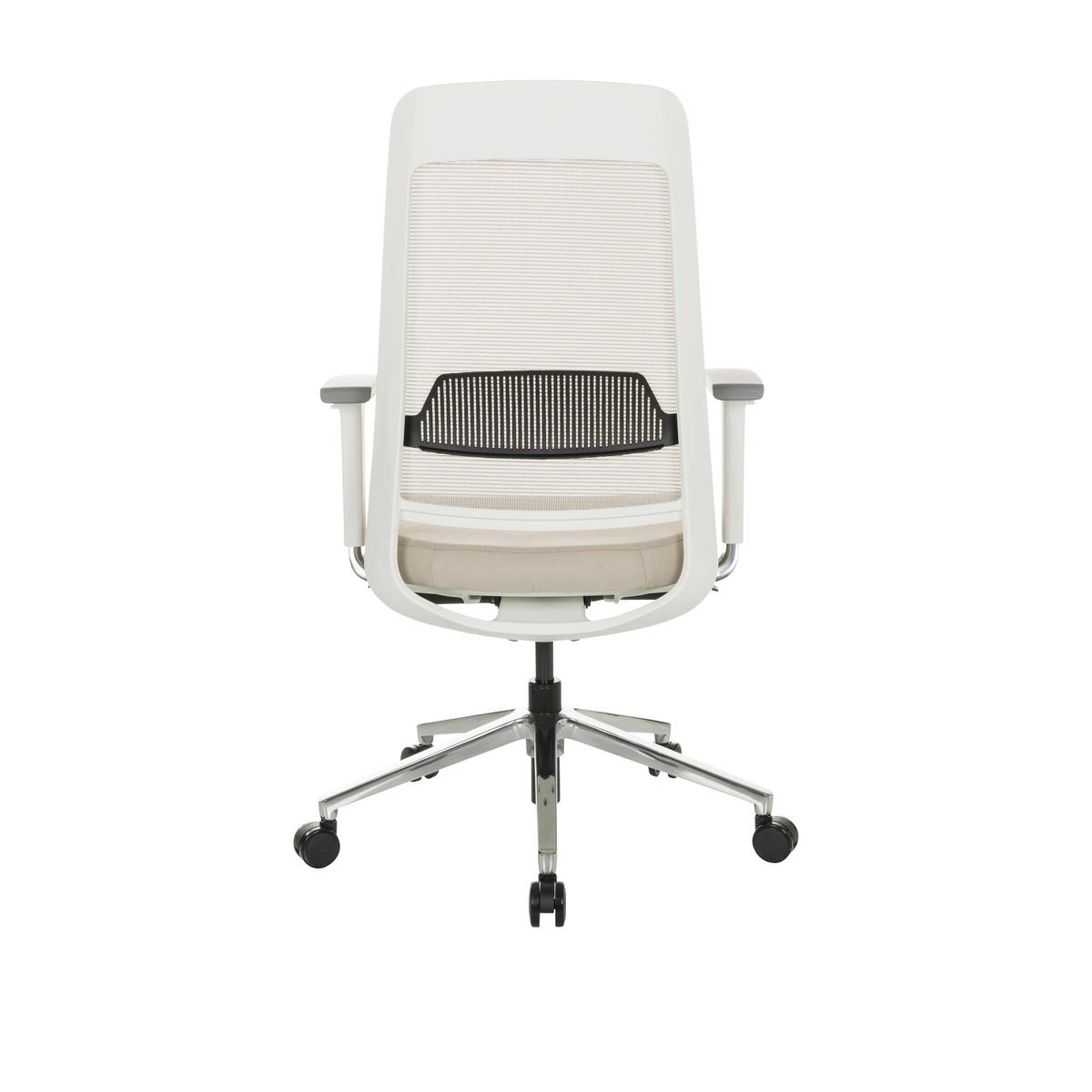 Bürostuhl Chiaro T2 Mit Wippfunktion Beige/Weiß - Beige/Weiß, MODERN, Kunststoff/Textil (67/118/63cm) - MID.YOU