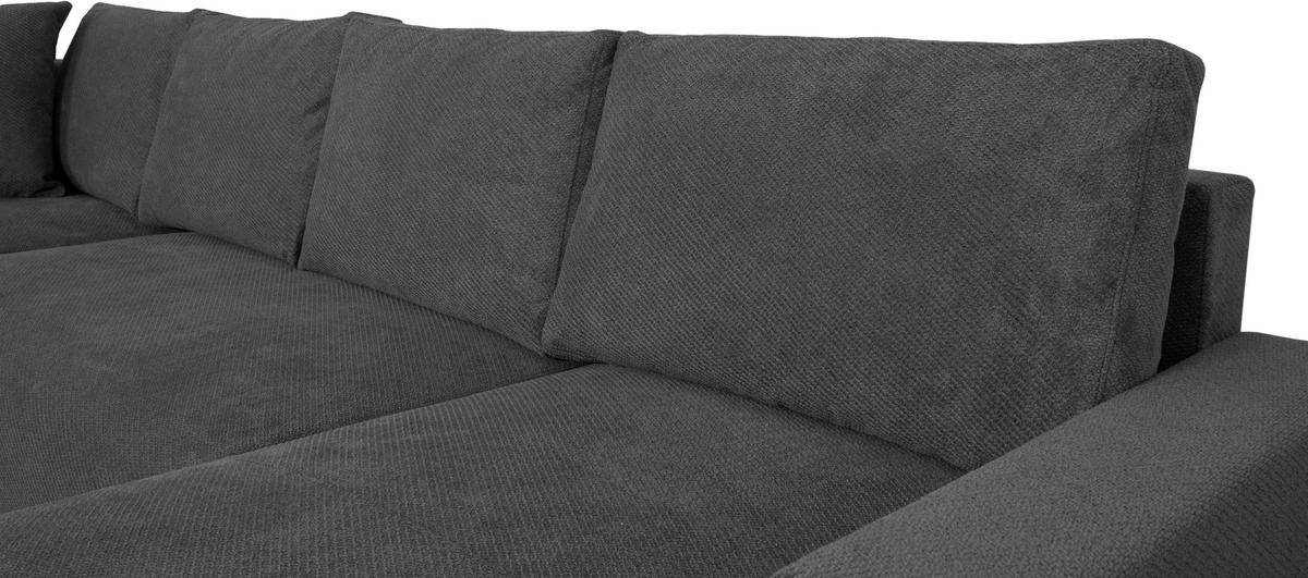 Wohnlandschaft Veronice Anthrazit B: 313 cm - Blau/Anthrazit, Trend, Textil (171/313/141cm)