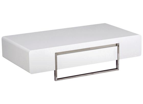 Couchtisch Holz mit Lade Genf , Weiß Matt - Edelstahlfarben/Weiß, MODERN, Holzwerkstoff/Metall (110/30/60cm) Couchtisch Holz mit Lade Genf , Weiß Matt - Edelstahlfarben/Weiß, MODERN, Holzwerkstoff/Metall (110/30/60cm)