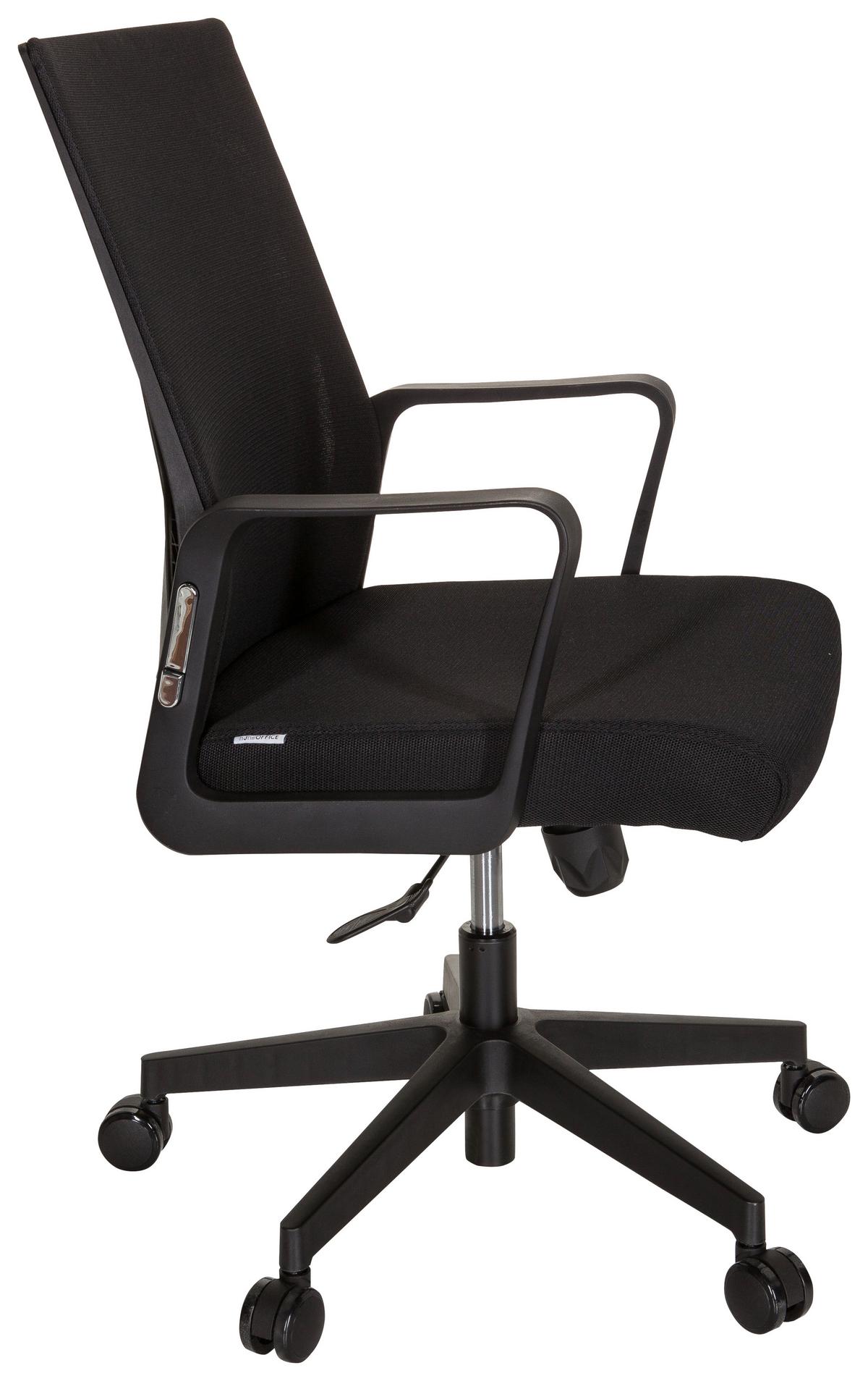 Drehstuhl Enco Schwarz - Schwarz, MODERN, Kunststoff/Textil (57/97/62cm) - MID.YOU