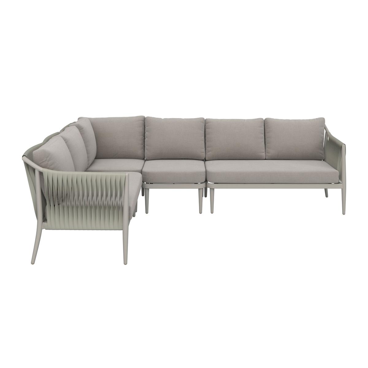 TERASOVÁ SEDACIA SÚPRAVA ALVINA - krémová, Modern, kov/textil (259/74/199cm) - Bessagi Garden