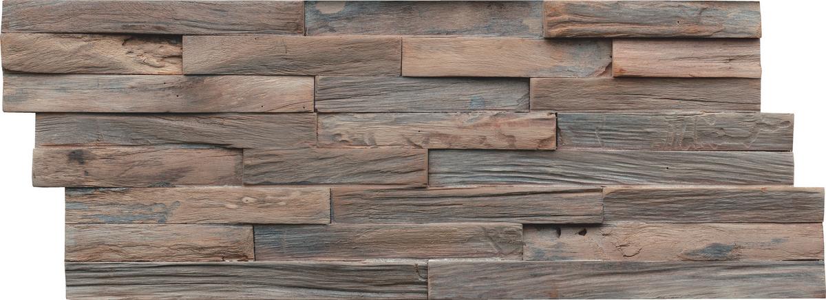 Wandverkleidung Teak Elegance Gun Smoked - Hellbraun, Basics, Holz (50/20/2cm)