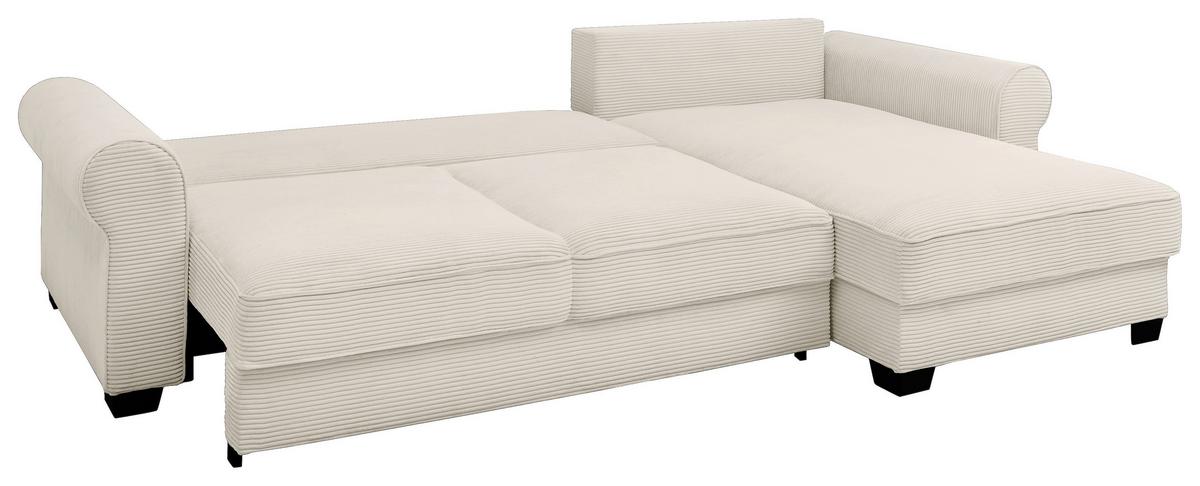 Ecksofa Maureen Creme S: 318x197 Cm - Creme/Schwarz, KONVENTIONELL, Textil (318/197cm) - MID.YOU