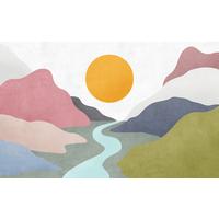 Vliestapete Velvety Valley - Multicolor, Basics (400/250cm) - Komar