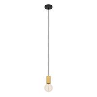 Hängeleuchte 900801*pozueta 1 - Schwarz, Basics, Holz/Metall (6,5/110cm) - Eglo